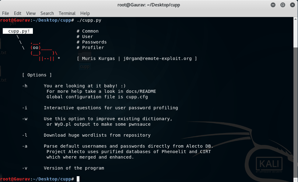 offline english dictionary for kali linux